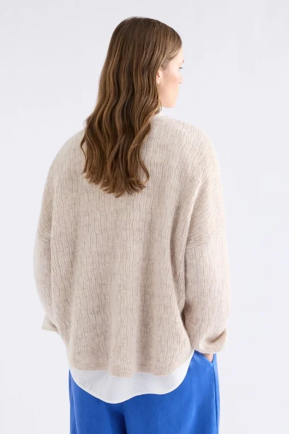 Agna Pattern Sweater Ecru Agna Pattern Sweater Ecru