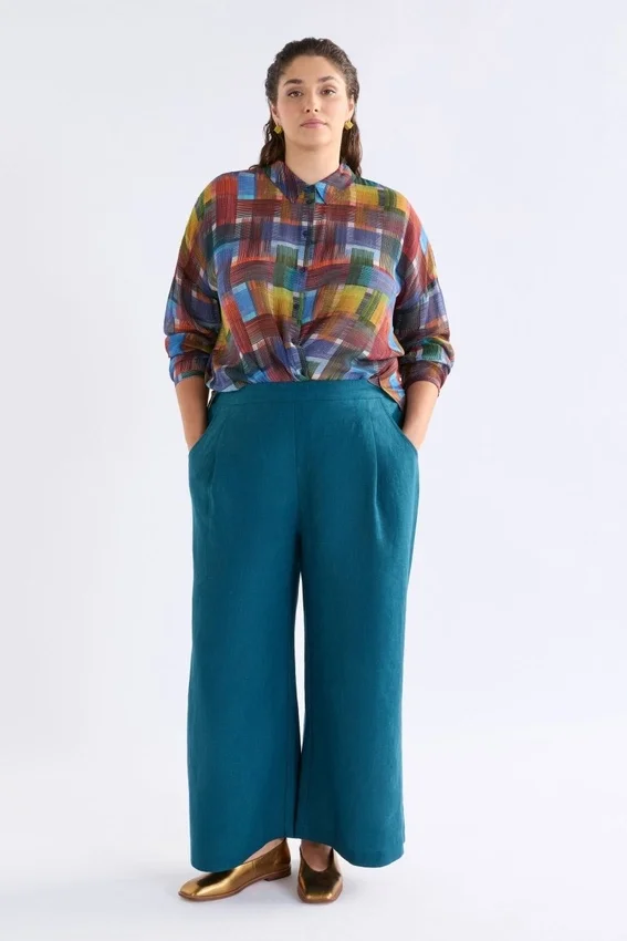 Ilona Linen Pant Peacock Ilona Linen Pant Peacock
