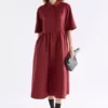 Llinen Light Dress Bordeaux
