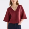 Llinen Light V Neck Top Llinen Light V Neck Top