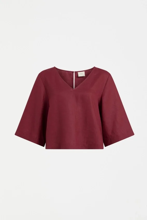 Llinen Light V Neck Top Llinen Light V Neck Top