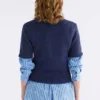 Luft Lurex Knit Top Navy Copper Luft Lurex Knit Top Navy Copper