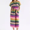 Tilko Linen Shirt Dress Lysbro Print Tilko Linen Shirt Dress Lysbro Print